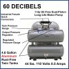 1Hp 4.6 Gallon Oil-Free Twin Portable Aluminum Tank Air Compressor Air Compressors