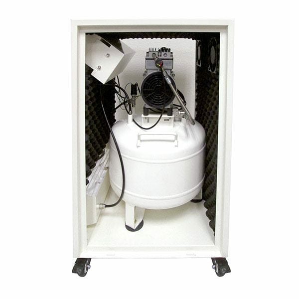 1Hp 8 Gallon Oil-Free Steel Tank Air Compressor In Soundproof Cabinet Air Compressors