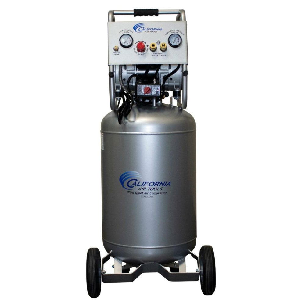 2Hp 20 Gallon Oil-Free Steel Tank Air Compressor With Auto Drain Valve Air Compressors