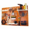 4′ Metal Pegboard Standard Tool Storage Kit – Orange Toolboard & White Accessories Pegboard, Hooks & Accessories