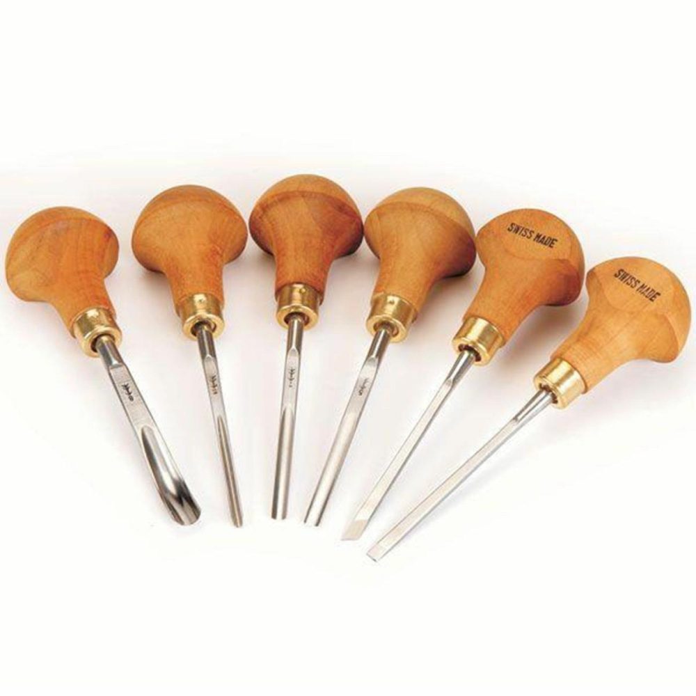 Carving Tool Palm Handled Set D  6 Piece Carving Tools