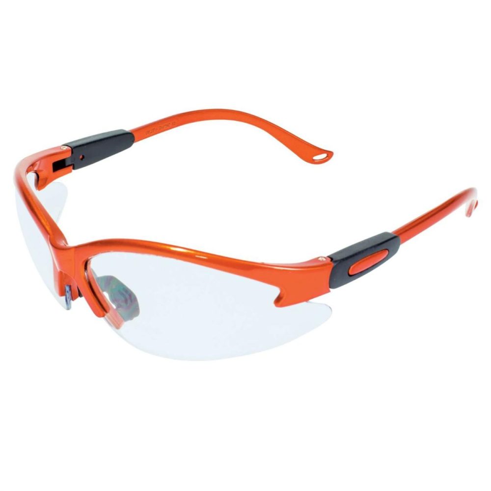 Cougar Blaze Orange Frame Clear Anti-Fog Safety Lenses Eye Protection