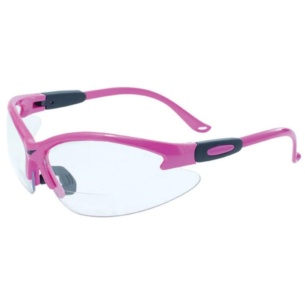 Cougar Pink Frame  +1.5 Clear Anti- Fog  Bifocal Safety Lenses Eye Protection