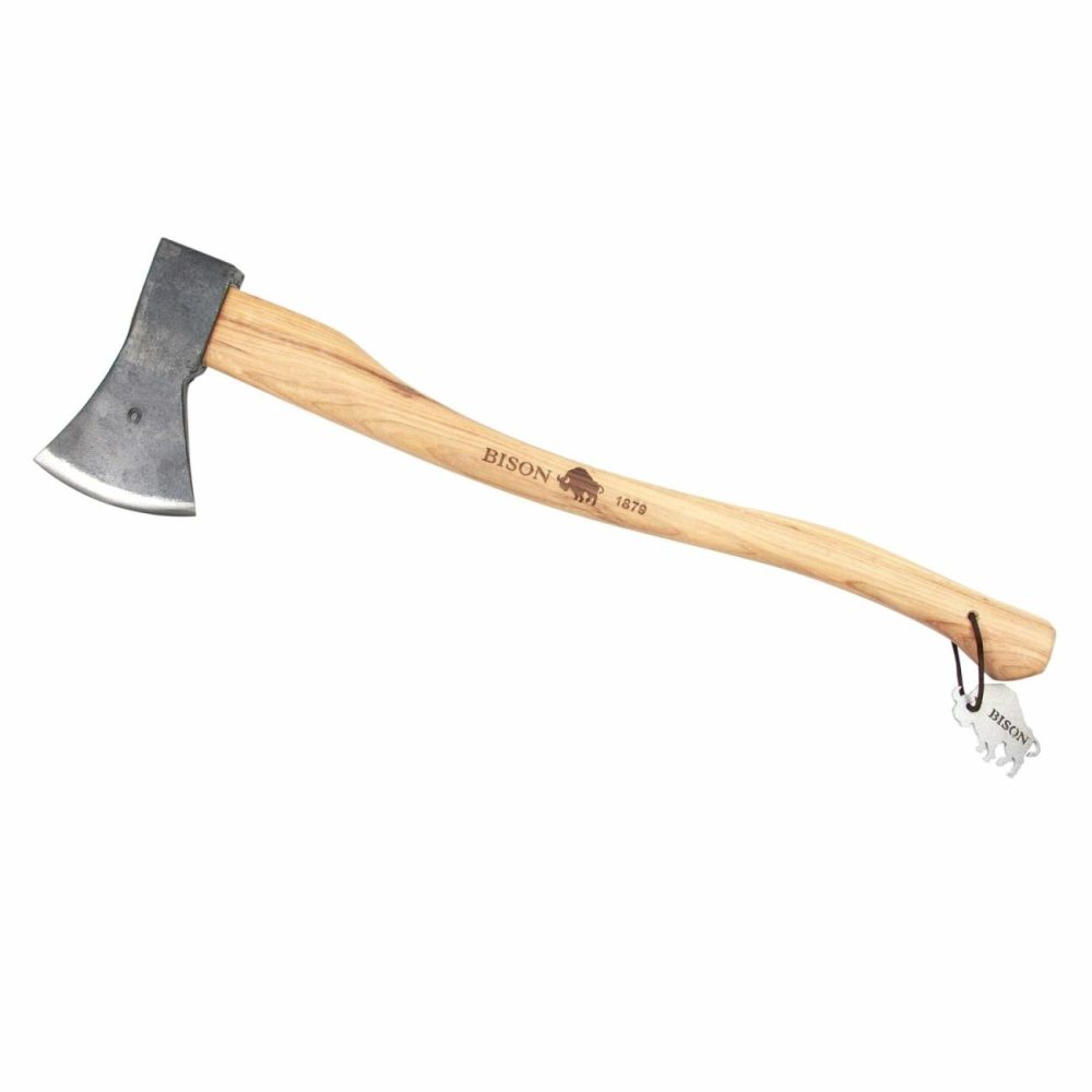 German Rhine Camping And Wilderness Axe With Leather Sheath – 27.5″ Handle Axes & Hatchets