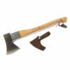 German Rhine Camping And Wilderness Axe With Leather Sheath – 27.5″ Handle Axes & Hatchets