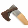 German Rhine Camping And Wilderness Axe With Leather Sheath – 27.5″ Handle Axes & Hatchets