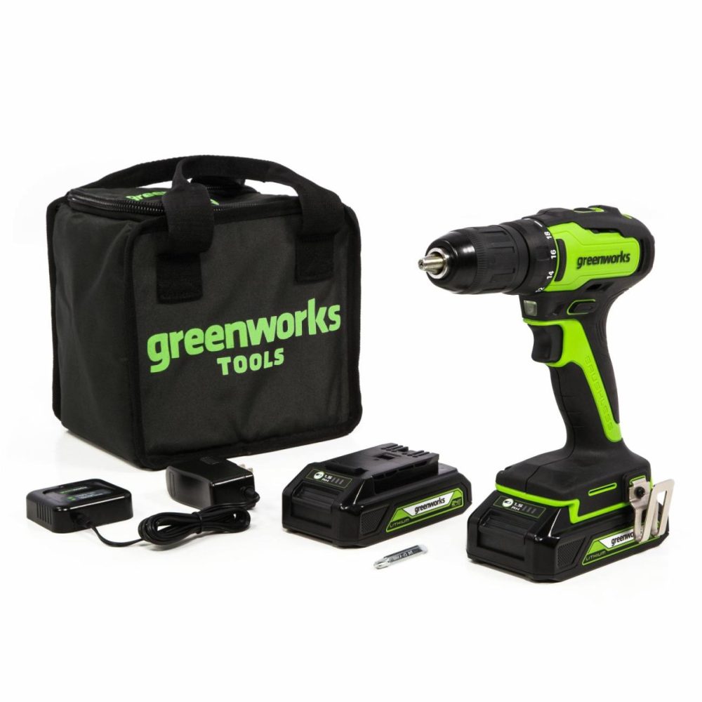 Gw 24V Bl Drill Kit With Two 2Ah Batteries And Charger Handheld Drills