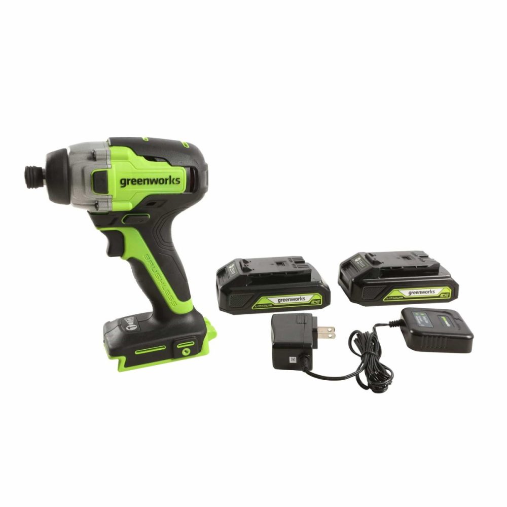 Gw 24V Bl Impact Kit With Two 2Ah Batteries And Charger Powe Tools & Accessories