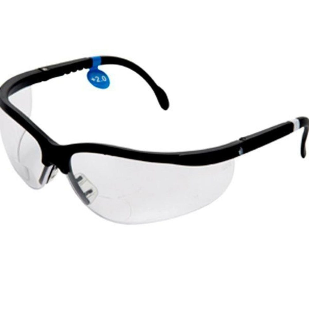 Magnifying Bifocal Safety Glasses 2.0 Diopter Eye Protection