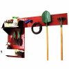 Pegboard Garden Tool Board Organizer With Red Pegboard And Black Accessories Pegboard, Hooks & Accessories