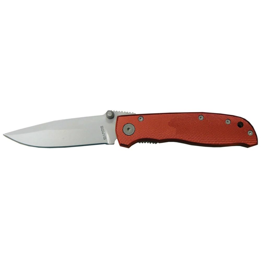 Red Diamond – Anodized Aluminum Folder Knife, Stainless Steel 3-1/4″ Blade Hand Tools