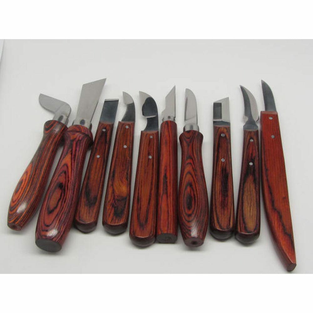 Woodcarving Miscellaneous Chip Carving Knives 10 Piece Set Carving Tools