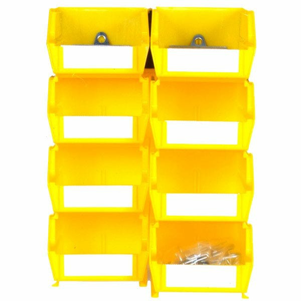 Yellow Hanging Bin And Binclips Kits, 30 Cnt Pegboard, Hooks & Accessories